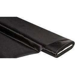 Tissu satin uni "Gala", noir