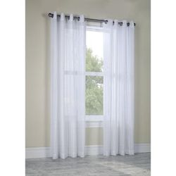 Wide Width Broadway Sheer Grommet Curtain Panel by Habitat™ in White (Size 52" W 95" L)