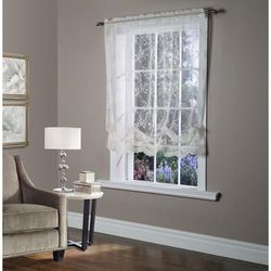 Wide Width Mona Lisa Sheer Rod Pocket Balloon Curtain by Habitat™ in Eggshell (Size 56" W 63" L)