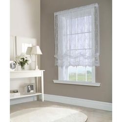 Wide Width Mona Lisa Sheer Rod Pocket Balloon Curtain by Habitat™ in White (Size 56" W 63" L)
