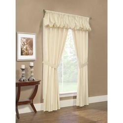 Wide Width Prescott Room Darkening Rod Pocket Five In One Curtain Set by Thermalogic in Ivory (Size 80" W 84" L)