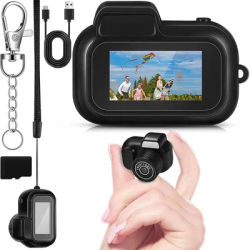 Retro Mini Camera with Screen Indoor Home Outdoor 1080p HD Portable Very Small Camera Video Support TF Card Holiday Gifts