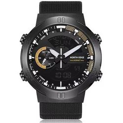 NORTH EDGE HORNET con Scatola Orologi per Uomini Misuratore di Velocità Orologio Mondiale Sveglia Impermeabile Cinturino in Silicone Orologio Uomo