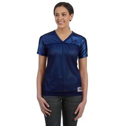 Augusta Sportswear 250 Women's Junior fit Stadium Replica Football Jersey T-Shirt in Navy Blue size Small | Polyester
