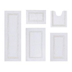 Hotel Collection 100% Cotton 5 Piece (17" X 24" | 20" X 20" | 21" X 34" | 24" X 40" | 20" X 60") Bat by Brylane Home in White Ivory