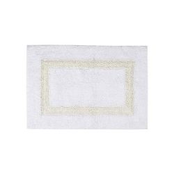 Wide Width Hotel Collection 100% Cotton 17" X 24" Rectangle Bath Rug by Brylane Home in White Ivory (Size 24" W 40" L)