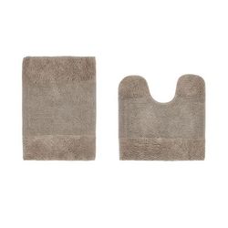 Granada Collection 100% Cotton 2 Piece (17" X 24" | 20" X 20") Bath Rug Set by Brylane Home in Sand
