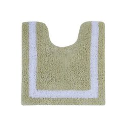 Hotel Collection 100% Cotton 20" X 20" Contour Bath Rug by Brylane Home in Sage White