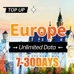 Europe & UK Prepaid SIM Card High Speed Unlimited Data for France Turkey Italy Germany Spain Switzerland support eSIM