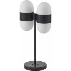 Wellerlooi 25"H x 10"W x 7"D Modern Black/White Table Lamp - Boutique Rugs