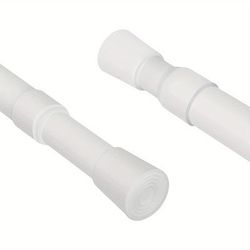TEMU Net Curtain Rods Extendable No Drill Spring Curtain Rods Extendable 103-190cm Adjustable Telescopic Tension Pole Curtain Rod For Kitchen Cupboard Bathroom Window