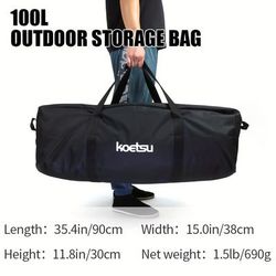 TEMU Koetsu Large-capacity Outdoor Gear Bag - Oxford Fabric, Camping & , Black