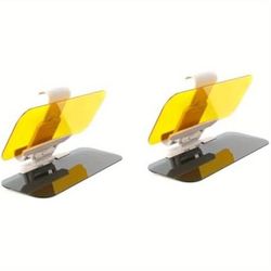 TEMU 1x Universal Car Sun 2 In 1 Day And -glare For Driving Hd Uv Eye Car Accessories For Suvs
