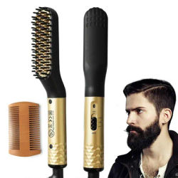 Beard Straightener for Men, Multifunctional Electric Hot Comb and Beard Straightening Brush Hair Straightening Comb