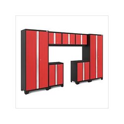 NewAge Garage Cabinets BOLD Series Red 7-Piece Set (No Countertop)