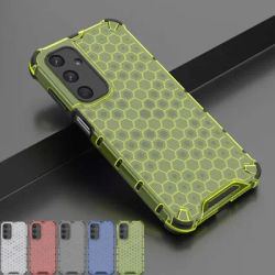Luxury Honeycomb Hybrid Phone Case for Samsung M35 Galaxy M55 S24 Ultra S23 Plus S25 FE 2in1