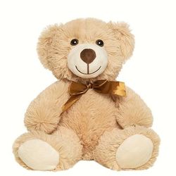 TEMU Cuddly Teddy Bear Plush Toy - 13.5" Soft Polyester Stuffed Animal, Perfect Gift For Kids & Girlfriends On Christmas, Valentine's Day, Birthdays & Weddings