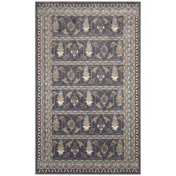 Ariana Sarai Indoor Area Rug Bronze by Brylane Home in Navy (Size 7'10"X9'10")