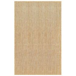 Carmel Texture Stripe Indoor/Outdoor Area Rug Aqua by Brylane Home in Sand (Size 1'11"X4'11")
