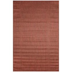 Carmel Texture Stripe Indoor/Outdoor Area Rug Aqua by Brylane Home in Chili (Size 1'11"X4'11")