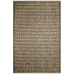 Carmel Diamonds Indoor/Outdoor Area Rug Aqua by Brylane Home in Green (Size 1'11"X7'6")