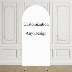 Mehofond Personalized Arched Backdrop Custom Wedding Kids Birthday Party Baby Shower Background Double-sided Photo Studio Props