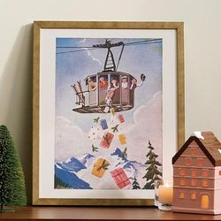 Christmas Framed Gift Drop Wall Art - Grandin Road