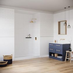 Swan SS-3460 34 x 60 Swanstone Alcove Shower Pan with Center Drain Ash Gray SF03460MD.203