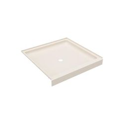 Swan SS-4242 42 x 42 Swanstone Alcove Shower Pan with Center Drain in Tahiti White SF04242MD.011