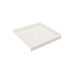 Swan SS-4242 42 x 42 Swanstone Alcove Shower Pan with Center Drain in Bisque SF04242MD.018