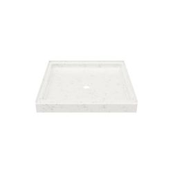 Swan SS-4242 42 x 42 Swanstone Alcove Shower Pan with Center Drain Carrara SF04242MD.221