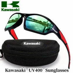 Kawasaki NEW Glasses for Men and Women Motorcycle Goggles UV400 Summer Outdoor Polarized Sunglasses Driving Bicycle Glasses