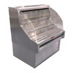 Howard-McCray SC-OS35E-5C-S 63" Impulse Horizontal Open Air Cooler w/ 3 Levels, 115v, Curved End Panels, Stainless Steel Finish, Silver