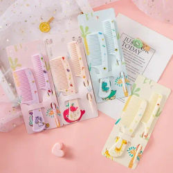 2pcs Hairdressing Comb Anti-static Pointed Tail Combs for Girls Children Cute Strawberry Fruit Women Hair Comb Styling Tool