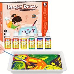 TEMU Water For Kids - Arts And Crafts For Girls, Craft Kits Set, Boys Crafts Kits Ideal Gifts For Kids Age 4 5 6 7 8 9 10 11 12 Year Olds - Marble Painting Kit