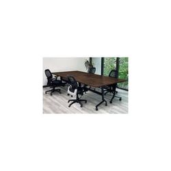60" x 132" Flip & Stow Solid Wood Modular Conference Table