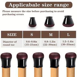 TEMU 32pcs Black Chair Leg Floor Protectors, Furniture Felt Pads Silicone Covers Caps For Chairs, Non-slip Bottom Furniture Leg Caps For Hardwood Floors, Avoid Scratching And Reduce Noise
