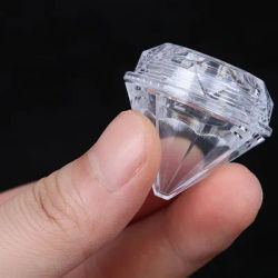 10Pcs 5g (5ml, 0.17oz) Clear 100Pcs Cosmetic Empty Jar Pot Eyeshadow Makeup Face Cream Lip Balm Container Box (Diamond)