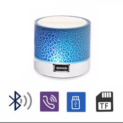 Portable Crack Wireless Speaker LED Colorful Lights Speaker for Bedroom Outdoor Bluetooth-compatible