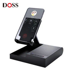 DOSS Wireless Bluetooth Speaker Cell Phone Stand 15W Wireless Charger 8H Playtime Anti-Slip Base