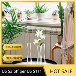 Minimalist Slim Floral Vase for Home Wedding Party Events Table Decor Glass Bud Vases for