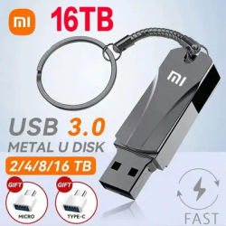 Xiaomi 16TB 3.0 USB Flash Drive Metal High-Speed Pen Drive 2TB 512GB Waterproof Type-C Usb PenDrive