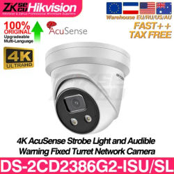 Hikvision 8MP IP Camera DS-2CD2386G2-ISU/SL 4K AcuSense PoE Active Strobe Light and Audio Alarm