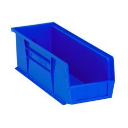 Quantum Food Service QUS234 BL Stack & Hang Shelf Bin - 14 3/4" x 5 1/2", Blue