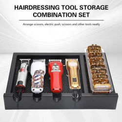 Salon Electric Hair Clipper Display Box Barber Clipper Tray Non-slip Storage Case Barbershop Hair Cutting Tools Organizer Holder