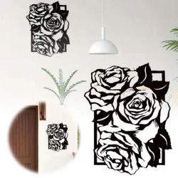 1 Metal Rose Wall Art Wall Decoration Art Elegant Wall Decoration Modern Design Suitable For