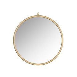 Haylo Gold 32 Framed Round mirror with hook - A&E Bath and Shower MF-R-32-G-2