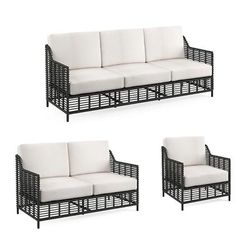 Bridgewater Seating Replacement Cushions - Loveseat, Pattern, Coachella Taupe Loveseat - Frontgate