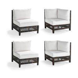 Boca Seating Replacement Cushions - Lounge Chair, Solid, Rumor Snow - Frontgate