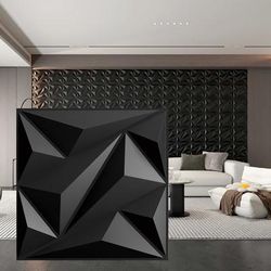 TEMU 30 Sheets Diamond Texture Design 3d Wall Paneling Use For Kitchen Office Living Room Bedroom Tv Background And Other Interior Wall Decoration 11.8*11.8 Inch (30cm*30cm)